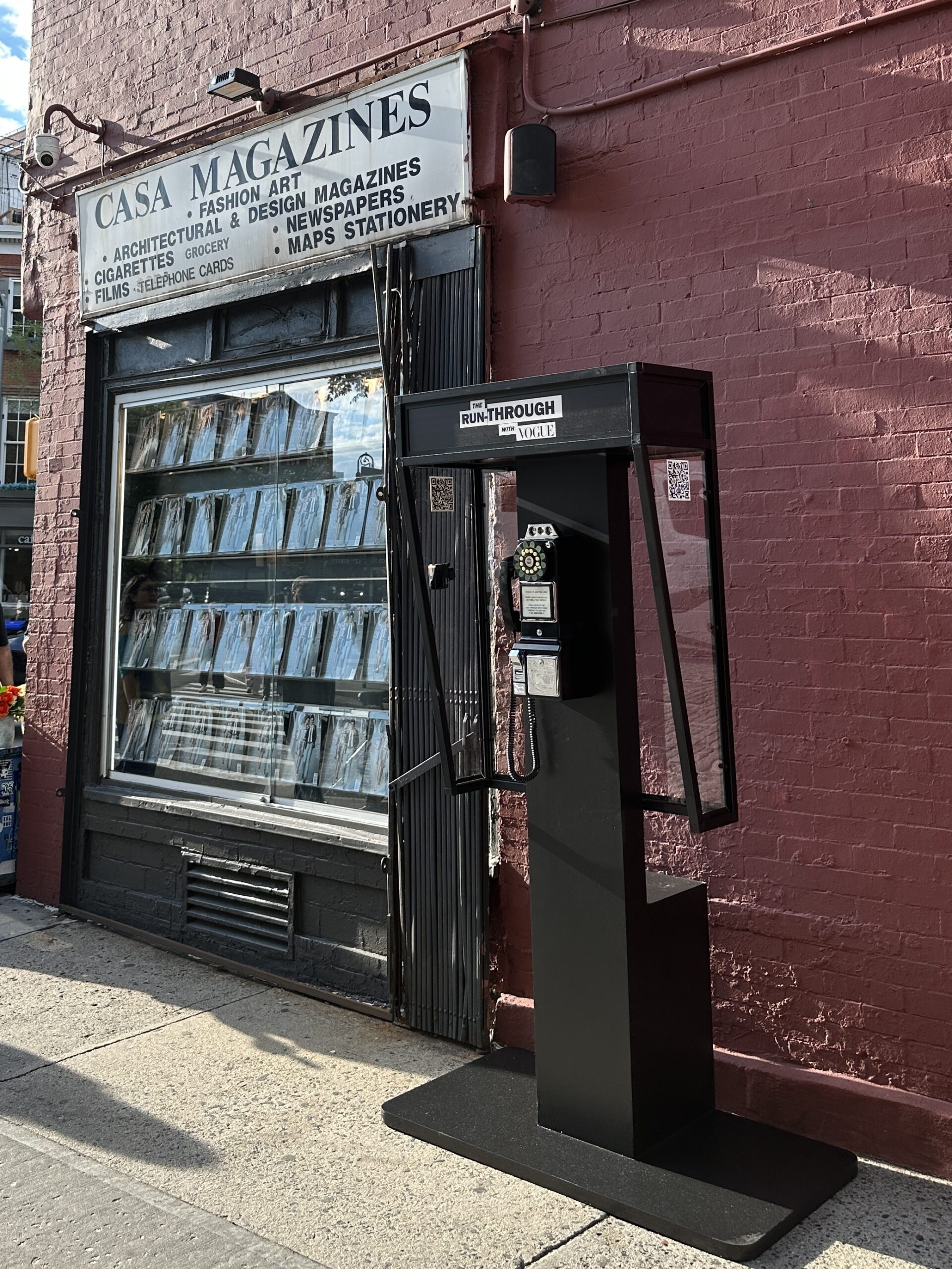 VoiceMento black payphone used by Vogue for The Run-Through with Vogue podcast