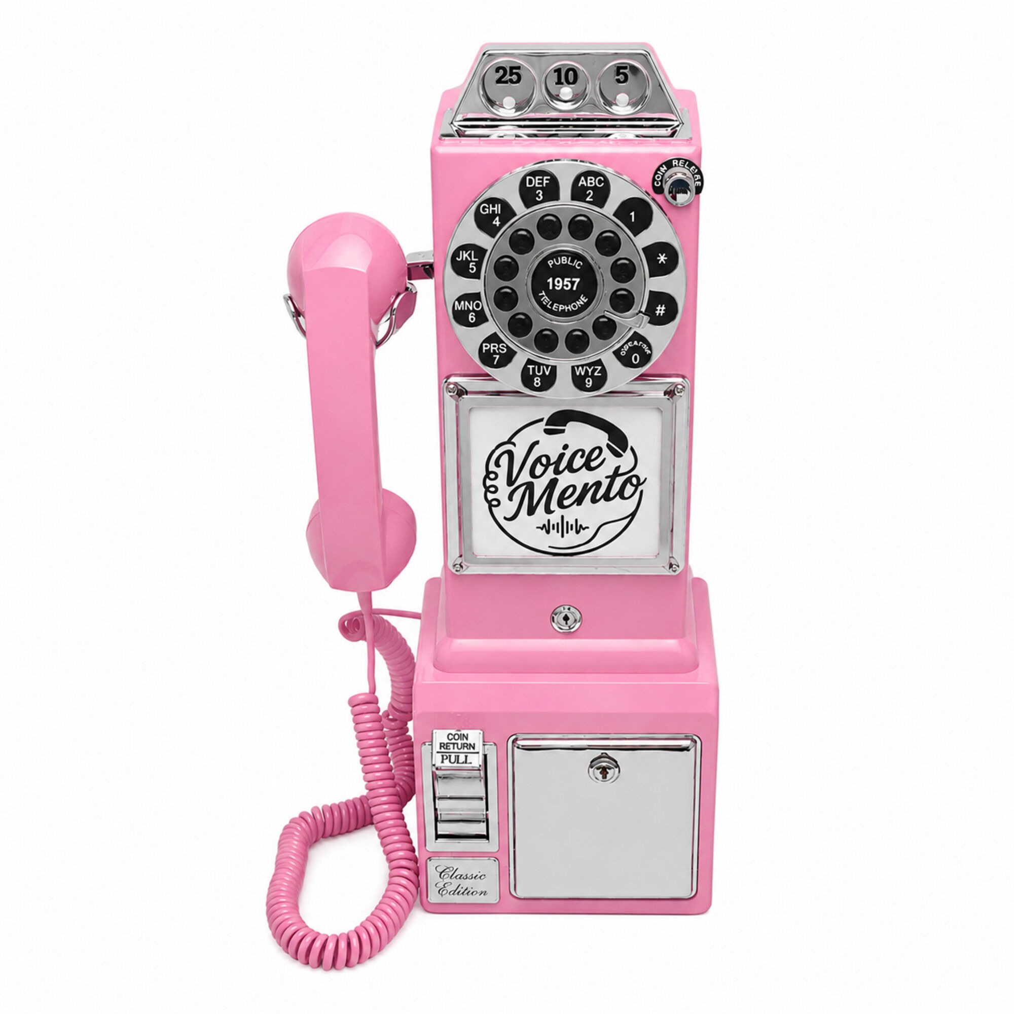 Pink VoiceMento payphone audio guestbook