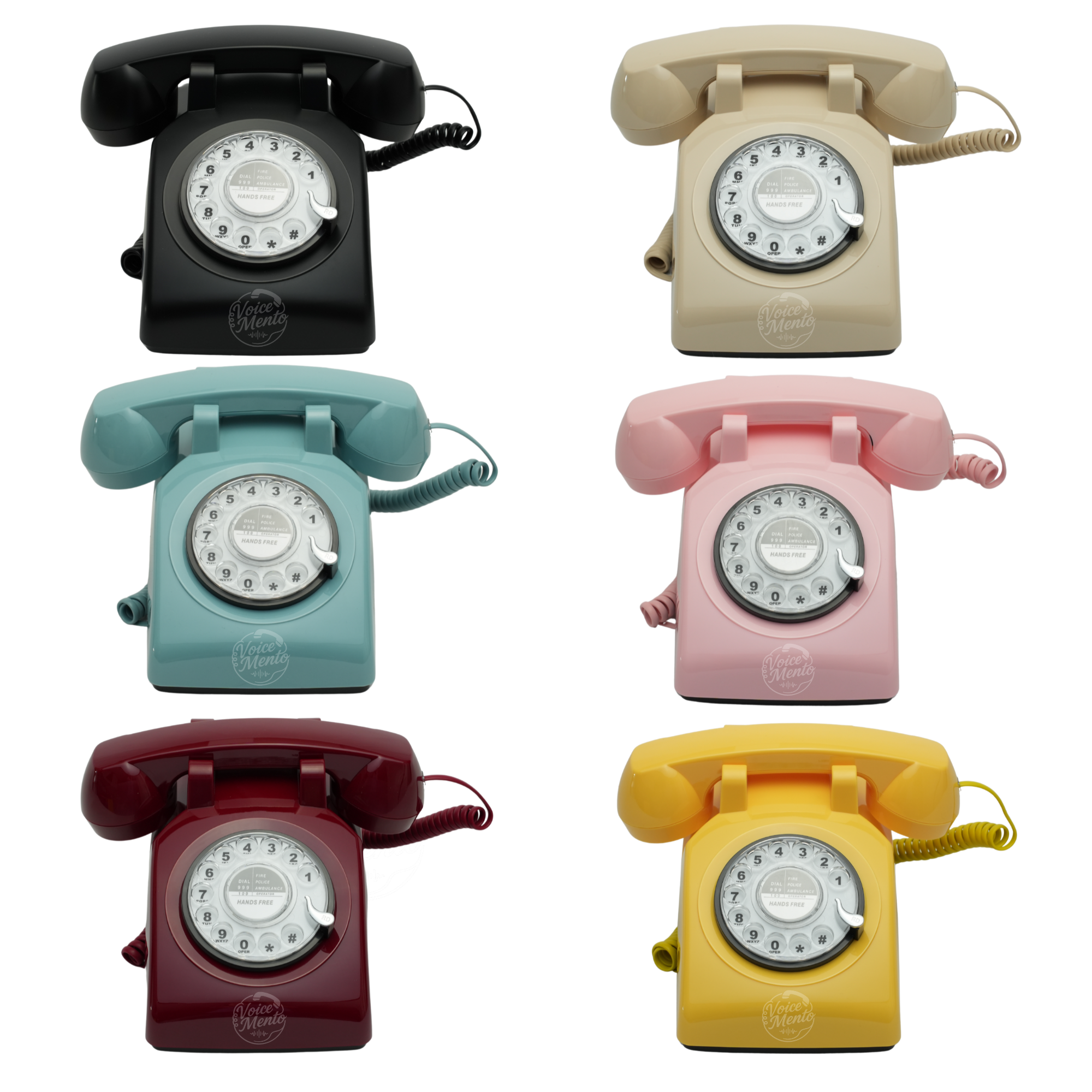 VoiceMento Retro audio guestbook phones in different colors